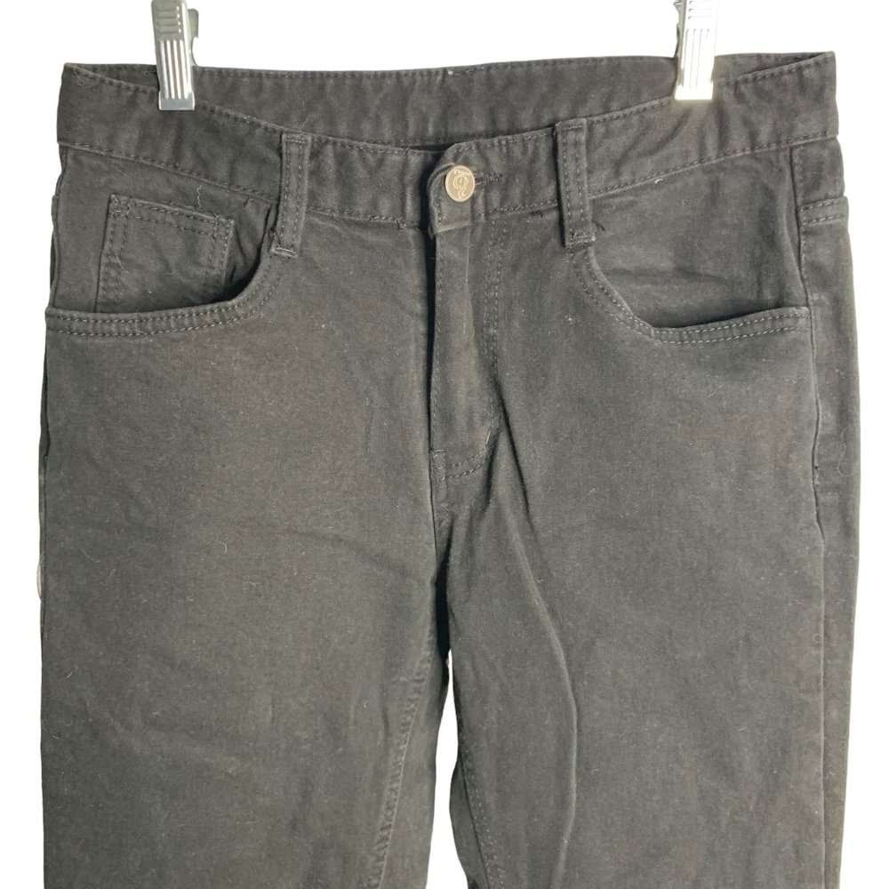 Some D Denim Mid Rise Skinny Jeans 28 Black Cropped Button Zip Pockets - Picture 2 of 5